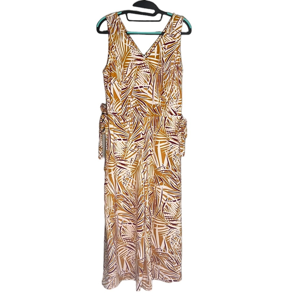 Tropical Cropped Wide Leg Jumpsuit